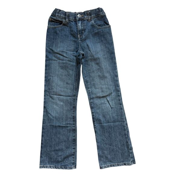 Youth Boys Childrens Place Stonewash Rinse Adjustable Tab Bootcut Jeans - Sz 8 - Picture 1 of 2